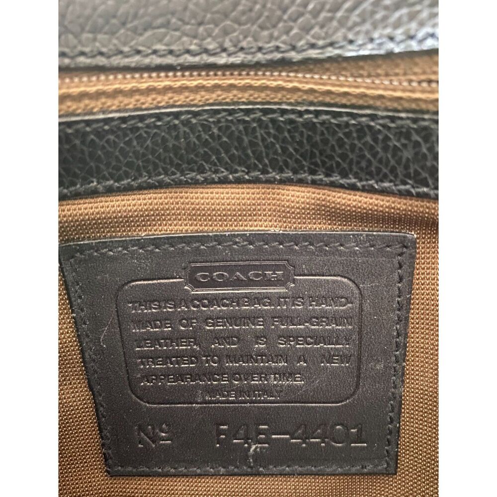Vintage Coach 1994 Madison Carlyle 4401 Black Leather Crossbody Turnlock Italy - Picture 7 of 13